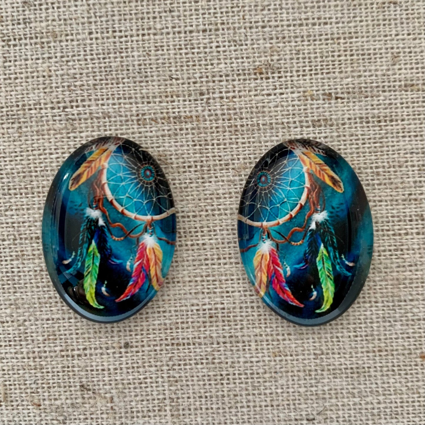 18*25mm Images on Glass, Oval, Glue on - See Color Options