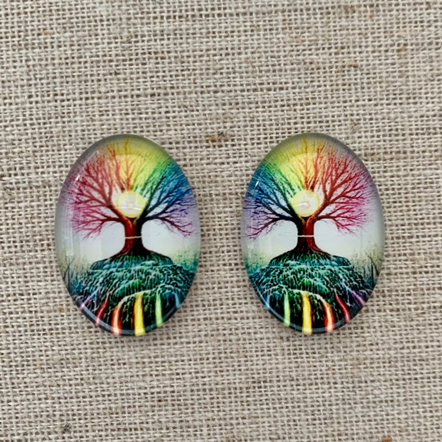 18*25mm Images on Glass, Oval, Glue on - See Color Options
