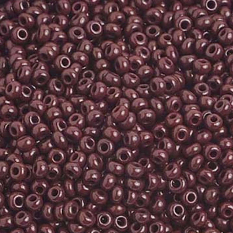 Perles de rocaille Preciosa 10/0, marron foncé opaque