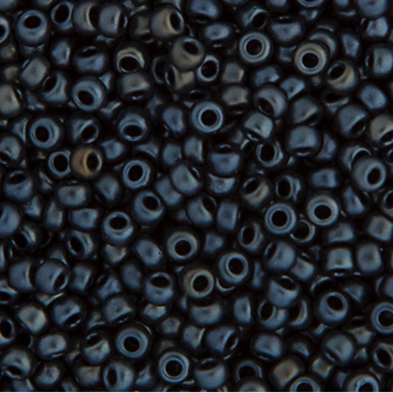 Cuentas de semillas Miyuki 11/0 en tono carbón mate metálico