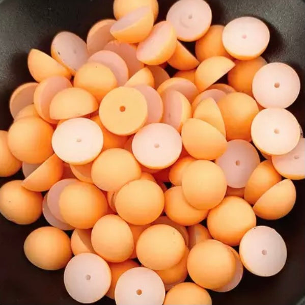 12mm Matte Round Dome, Glue On, Resin Gems, Sold in Pairs - See Color Options