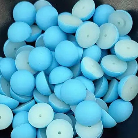 12mm Matte Round Dome, Glue On, Resin Gems, Sold in Pairs - See Color Options