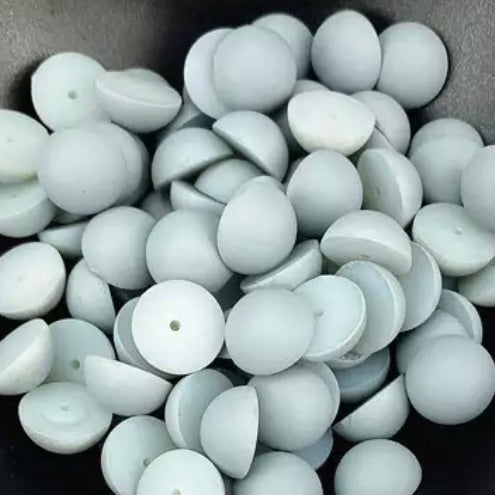 12mm Matte Round Dome, Glue On, Resin Gems, Sold in Pairs - See Color Options