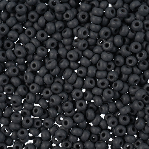 8/0 Preciosa Permalux Seed Beads Dyed Chalk Grey Matte, 23g Vial