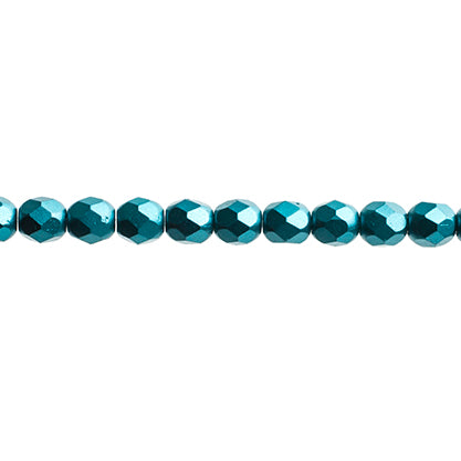 4mm Czech Fire Polished Beads, Pearl Pastels - See Color Options