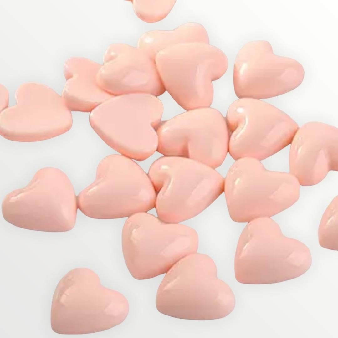 18mm Heart Shaped, Glue On Gloss Resin Gems, Sold in Pairs - See Color Options
