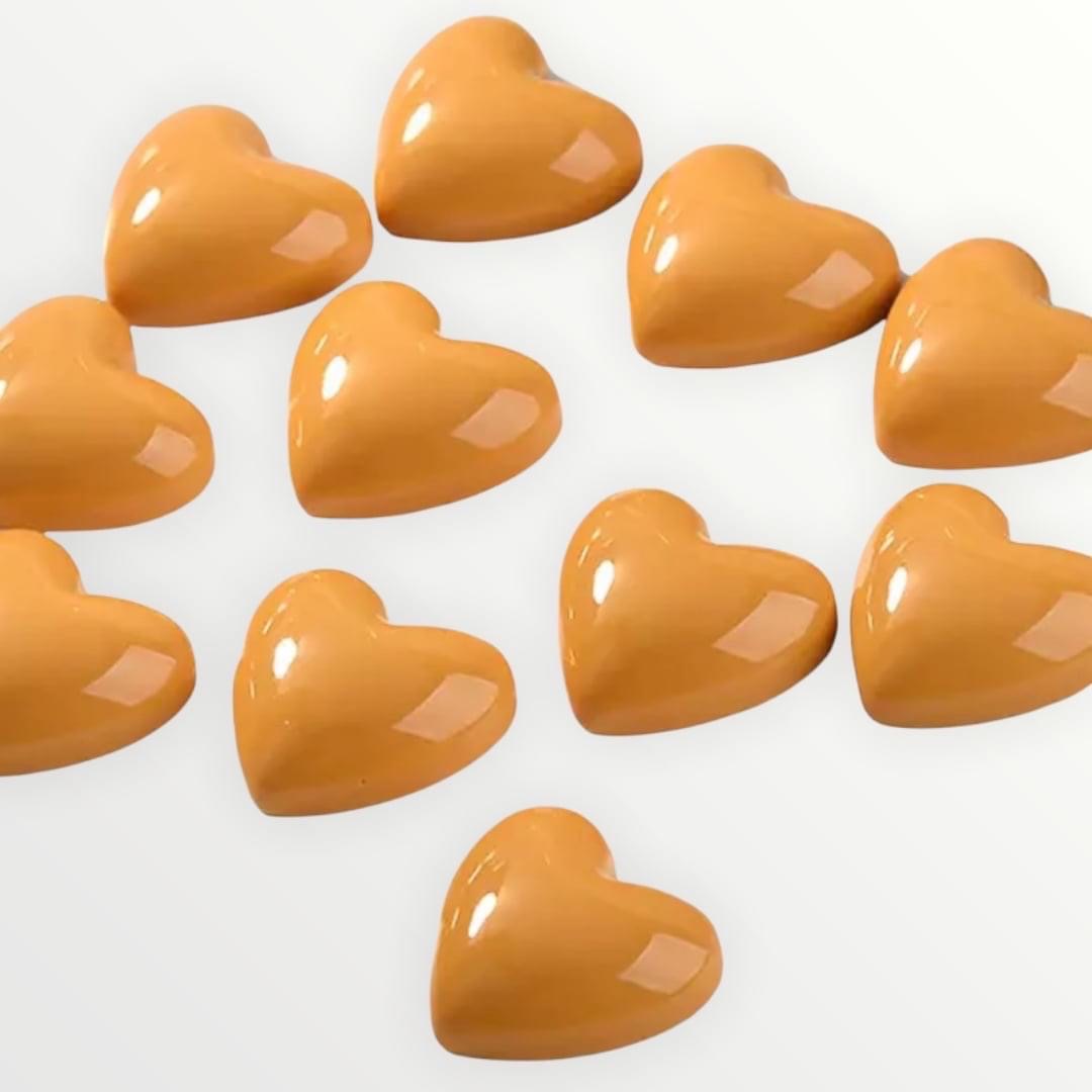 18mm Heart Shaped, Glue On Gloss Resin Gems, Sold in Pairs - See Color Options