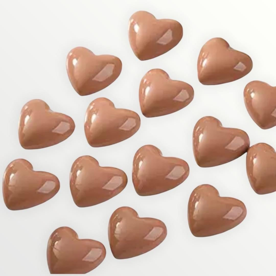 18mm Heart Shaped, Glue On Gloss Resin Gems, Sold in Pairs - See Color Options