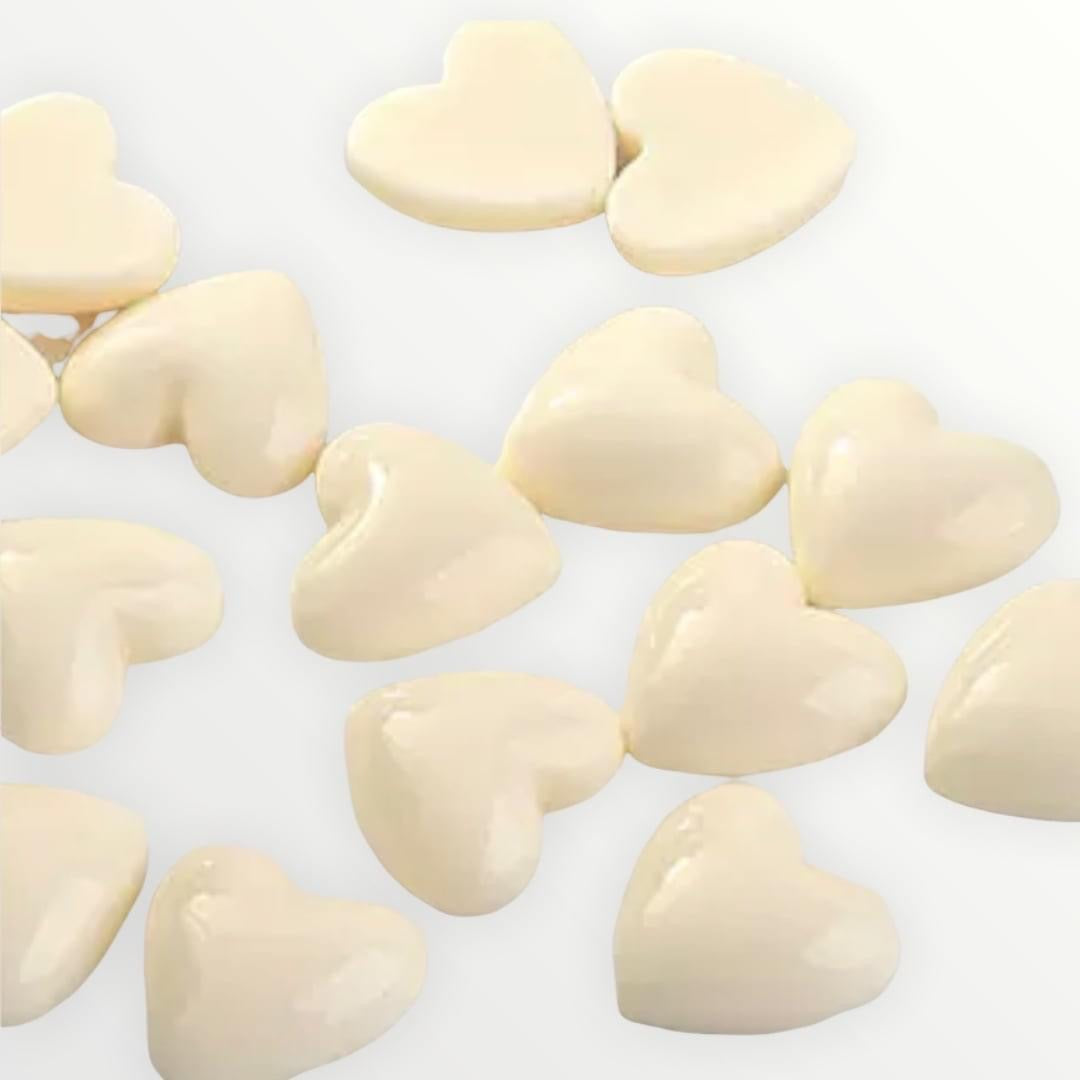 18mm Heart Shaped, Glue On Gloss Resin Gems, Sold in Pairs - See Color Options
