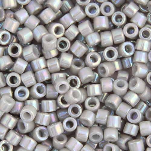 Delica 11/0 RD #1508 Gris clair opaque fumé AB Flacon de 5,2 g