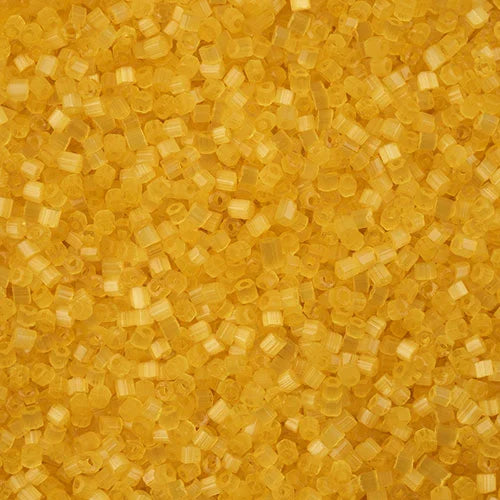 10/0 2-Cut Preciosa Beads Satin Yellow Solgel, 12g Vial