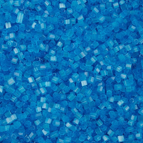 10/0 2-Cut Preciosa Beads Satin Aqua Solgel, 12g Vial