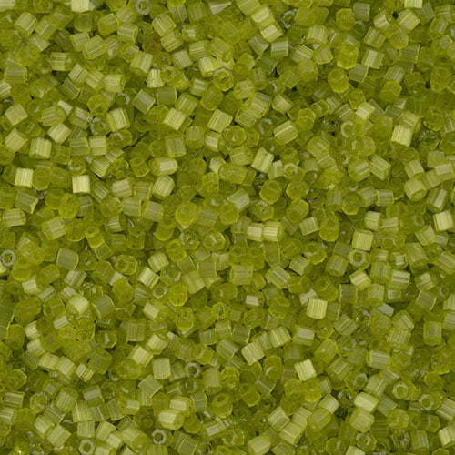 10/0 2-Cut Preciosa Beads Satin Light Green Solgel, 12g Vial