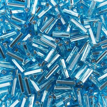 #3 Czech Bugles Silver lined Aqua