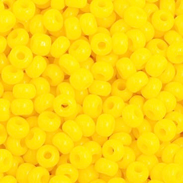 11/0 Preciosa Seed Beads Opaque Lemon Yellow