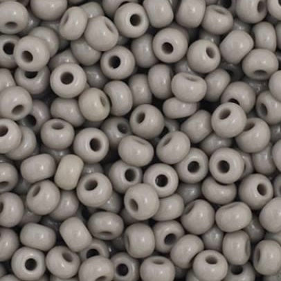 11/0 Preciosa Seed Beads Opaque Grey