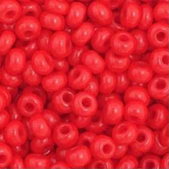 Perles de rocaille Preciosa 11/0 opaques rouge moyen