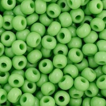 11/0 Preciosa Seed Beads Opaque Light Green