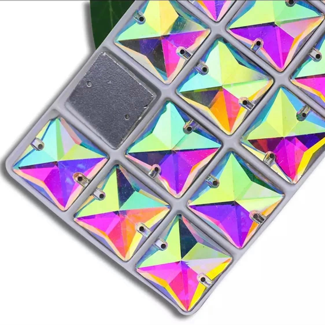 8mm Glass Glass Squares - See Color Options