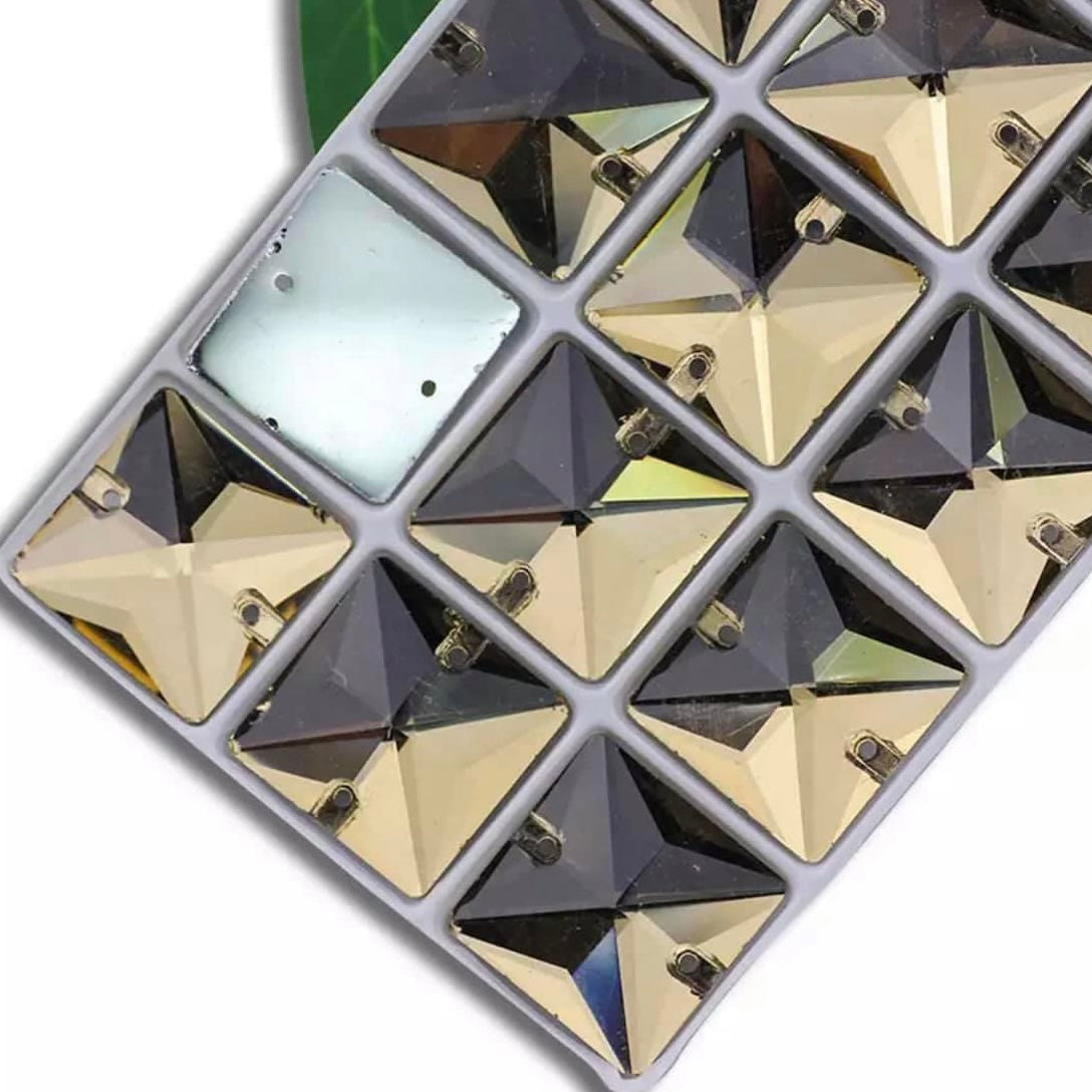 8mm Glass Glass Squares - See Color Options