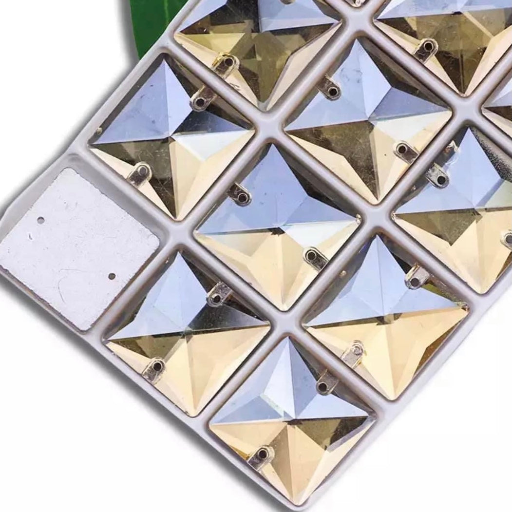 8mm Glass Glass Squares - See Color Options