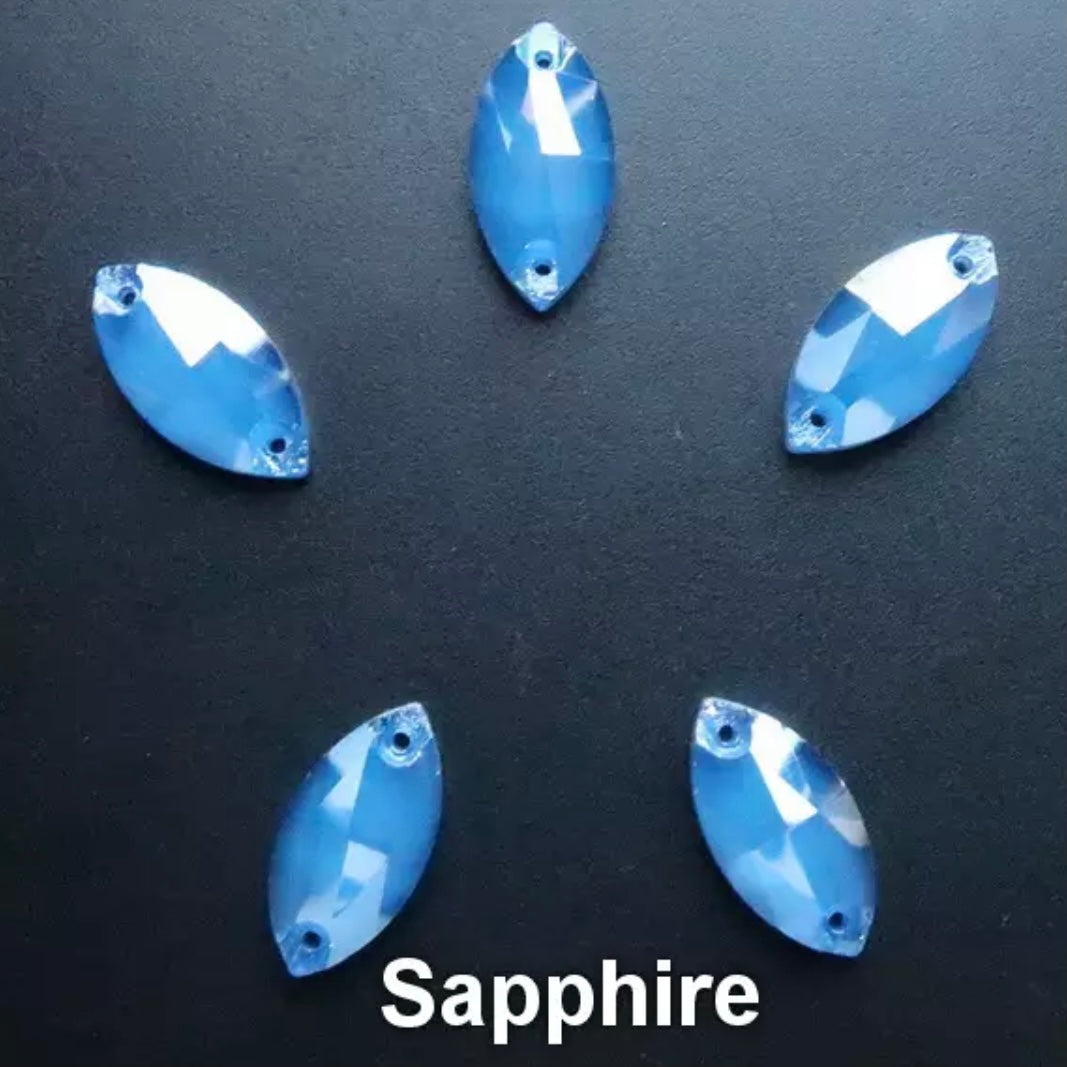 12*24 Glass Jelly Navette - See Color Options