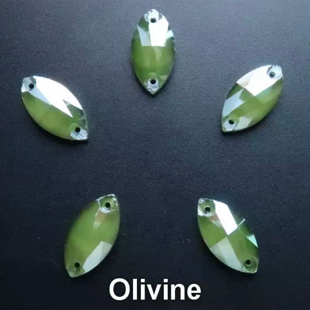 12*24 Glass Jelly Navette - See Color Options