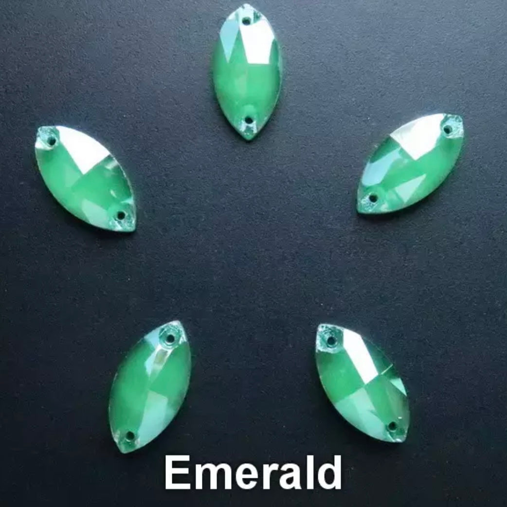 12*24 Glass Jelly Navette - See Color Options