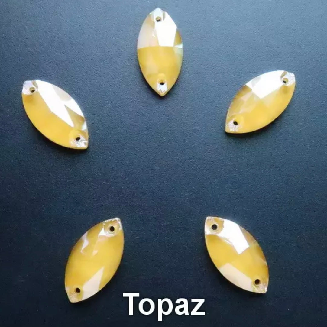 12*24 Glass Jelly Navette - See Color Options