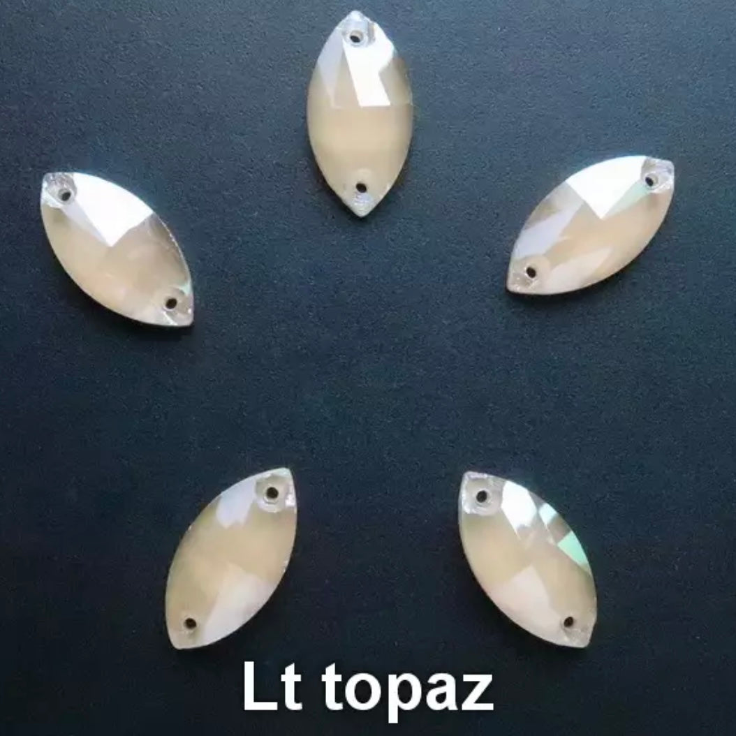 12*24 Glass Jelly Navette - See Color Options