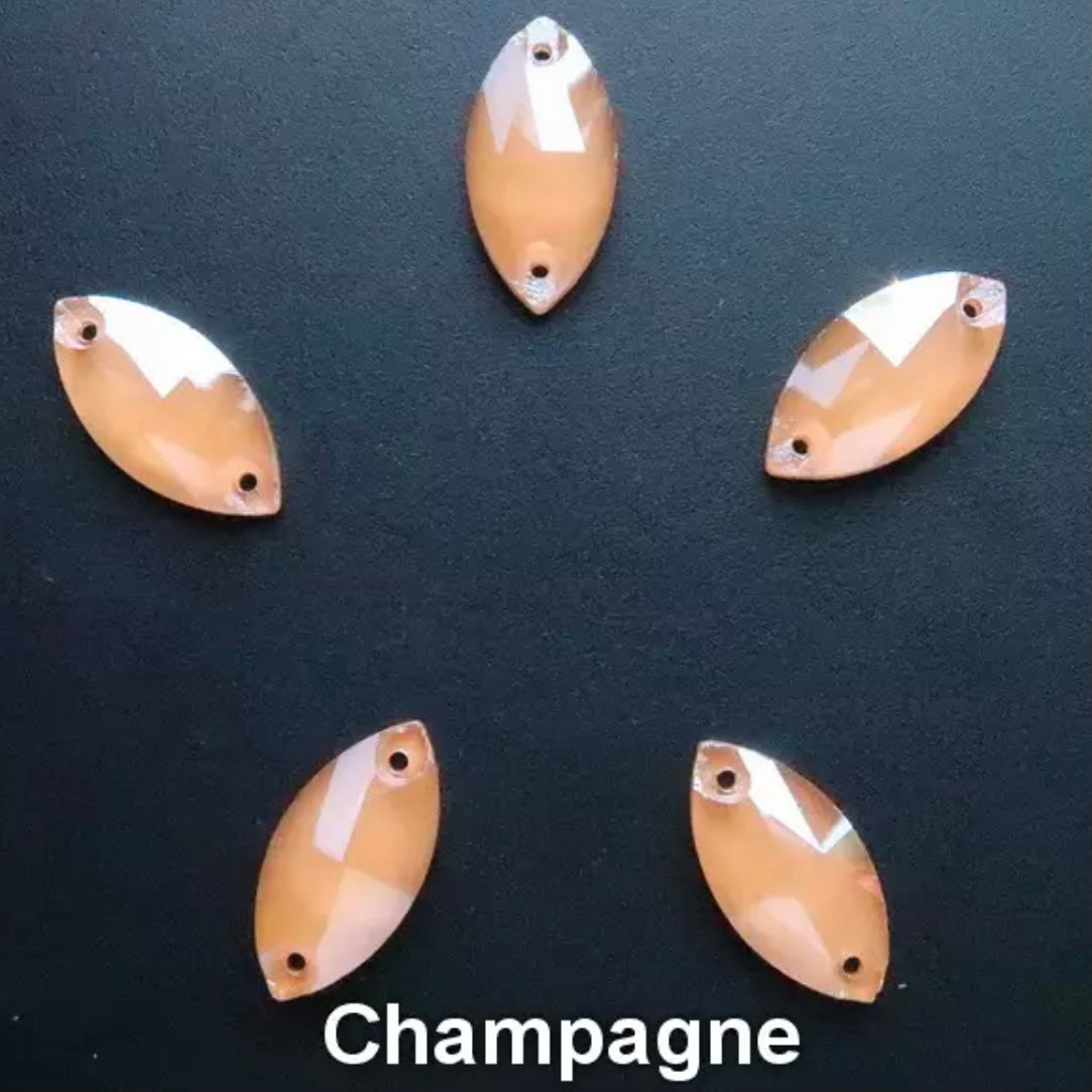 12*24 Glass Jelly Navette - See Color Options