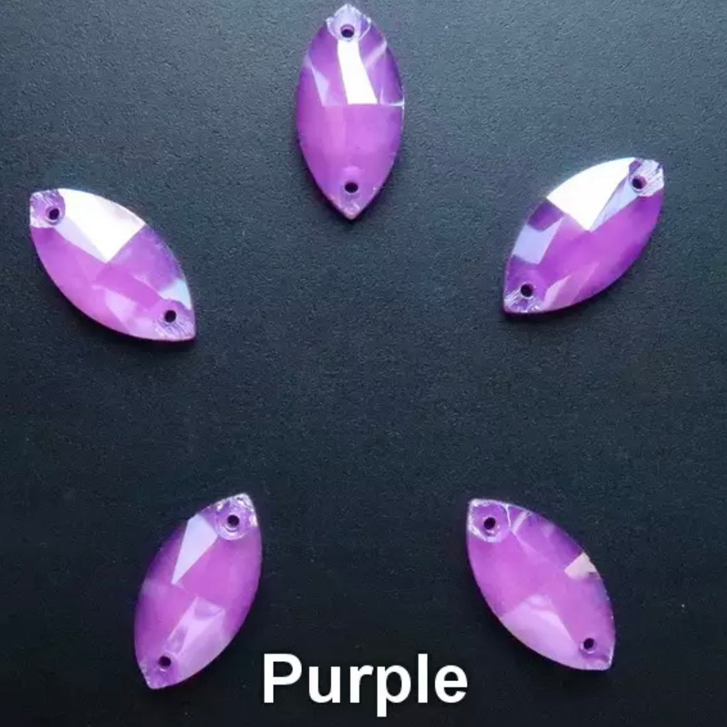 12*24 Glass Jelly Navette - See Color Options