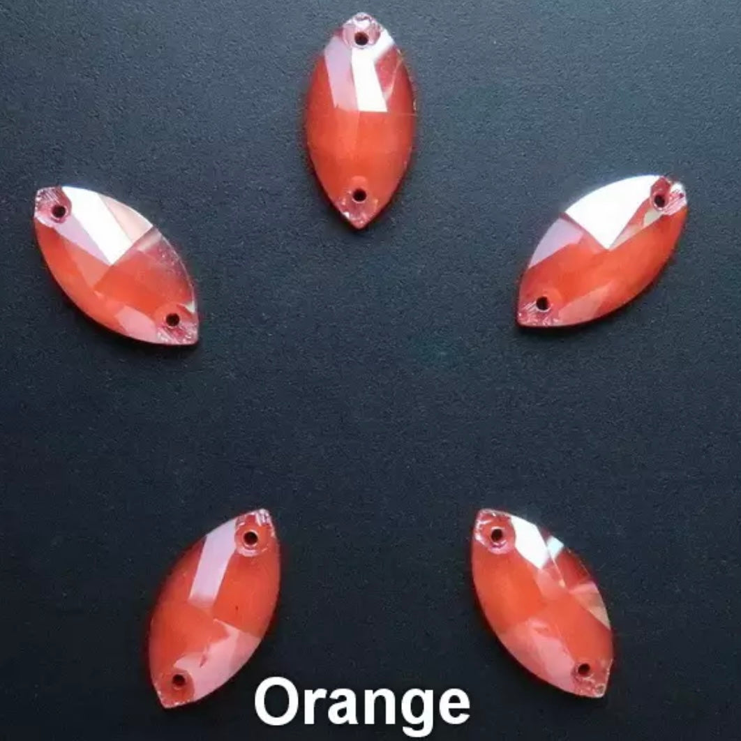 12*24 Glass Jelly Navette - See Color Options