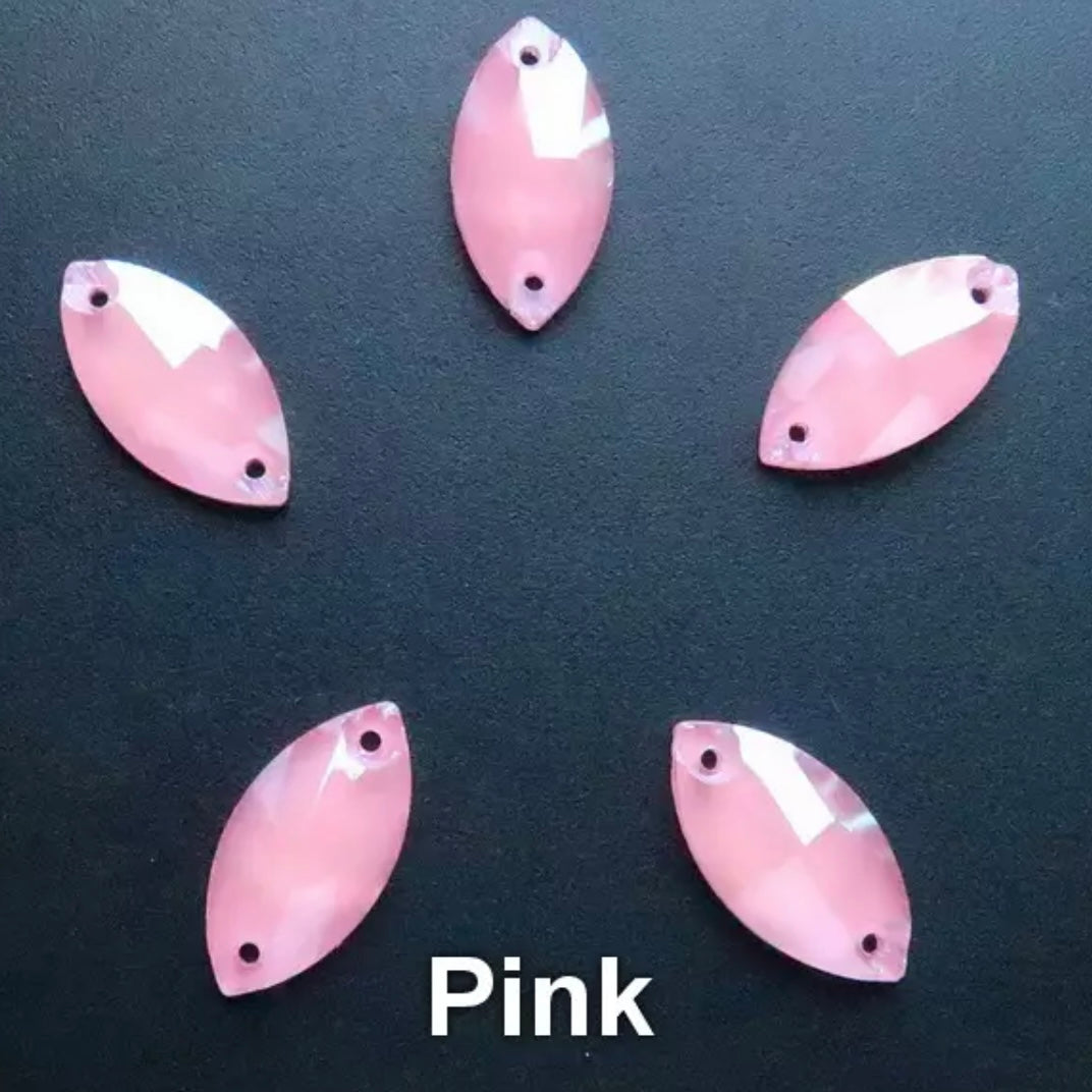12*24 Glass Jelly Navette - See Color Options