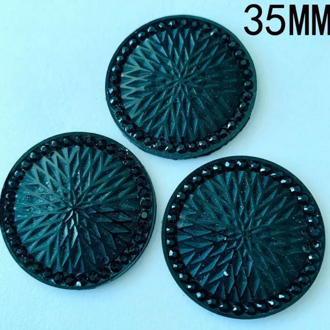 35mm Circle Starblanket, Resin, Sew On - See Color Options