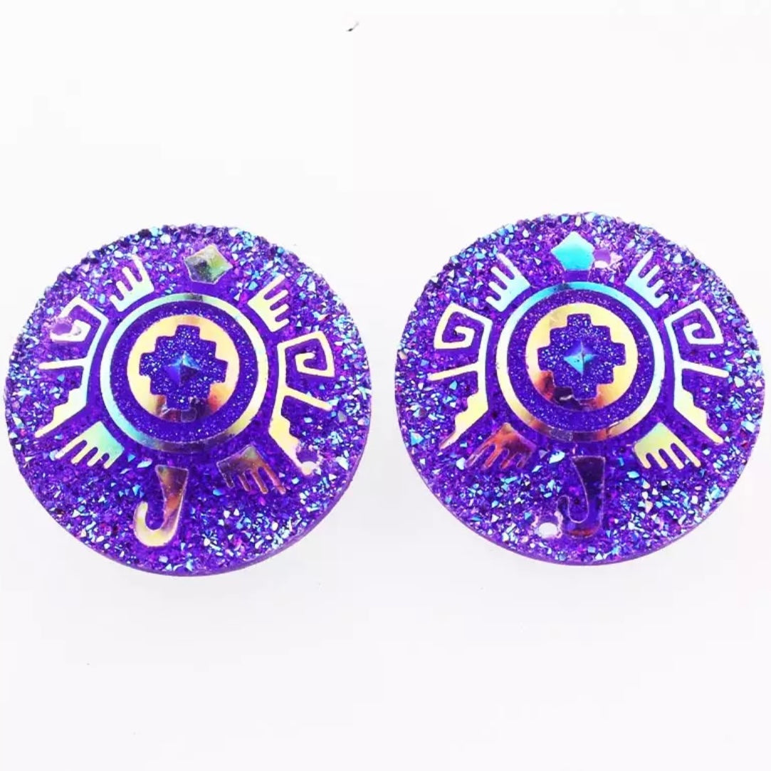 Tortue fantaisie AB 25 mm, cercle, résine, à coudre - Voir les options de couleur