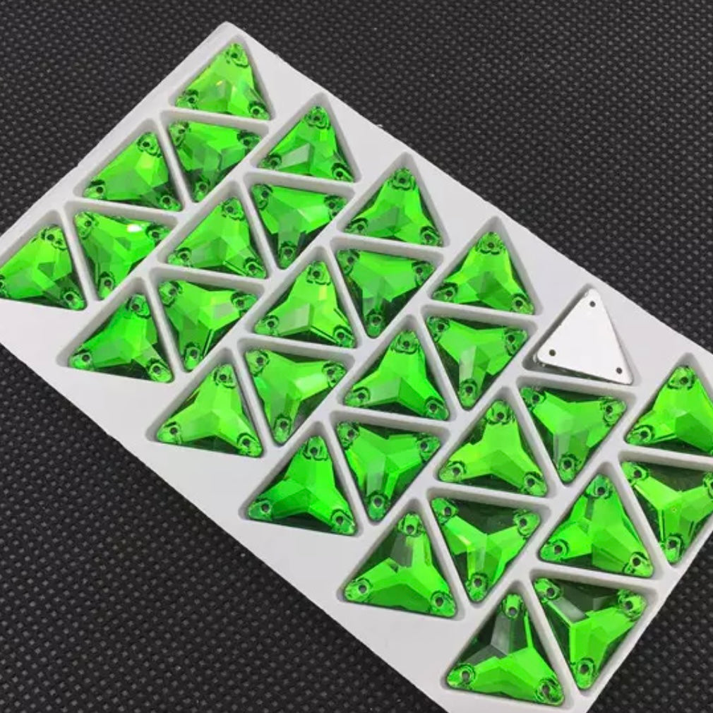 16mm Glass Triangles - See Color Options