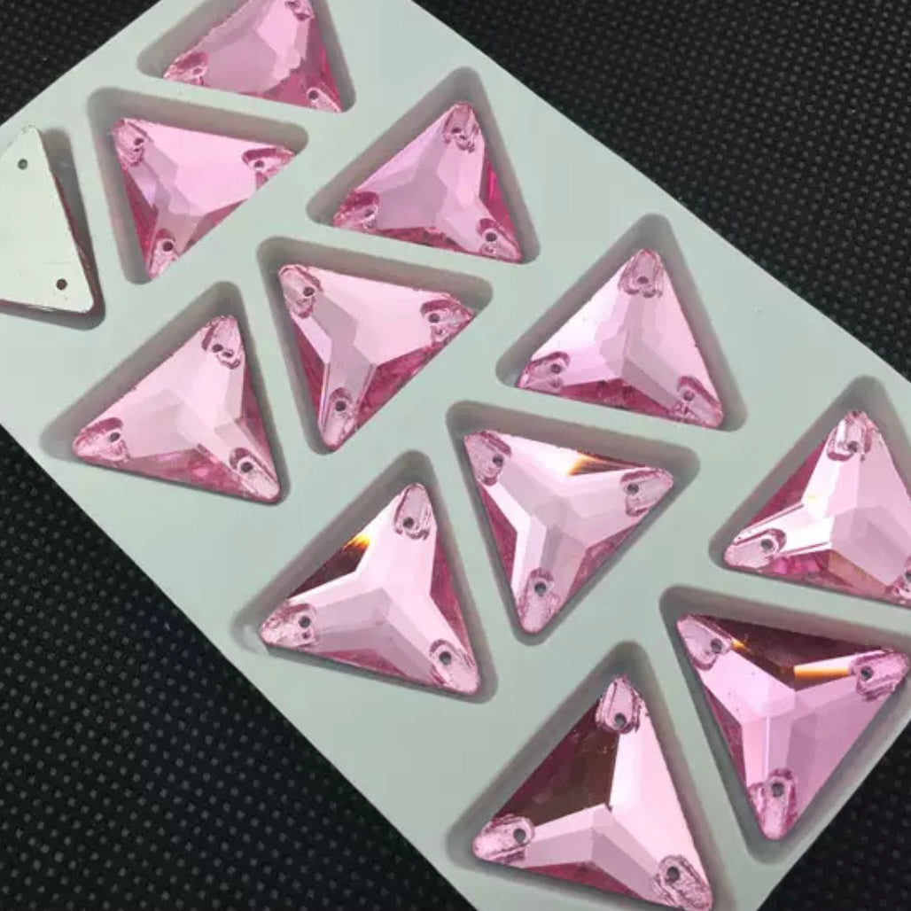 16mm Glass Triangles - See Color Options