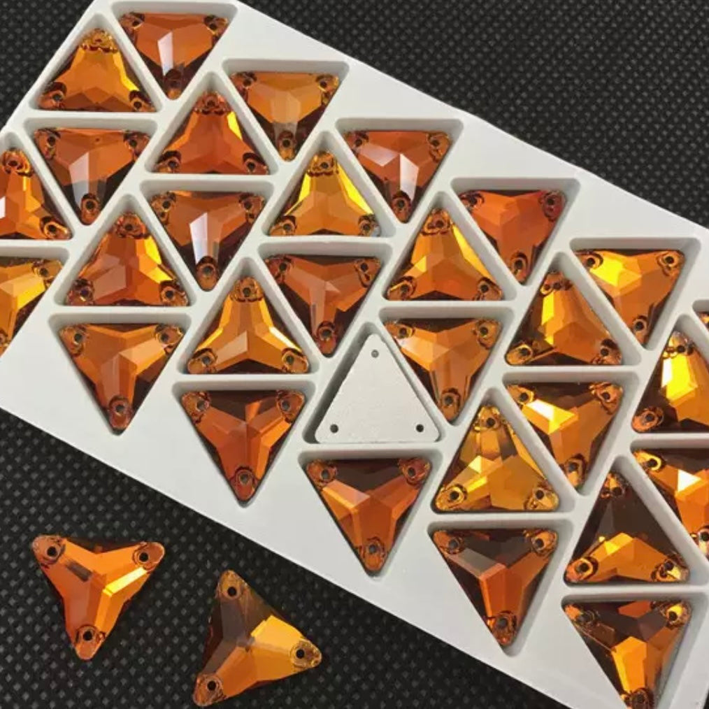 16mm Glass Triangles - See Color Options