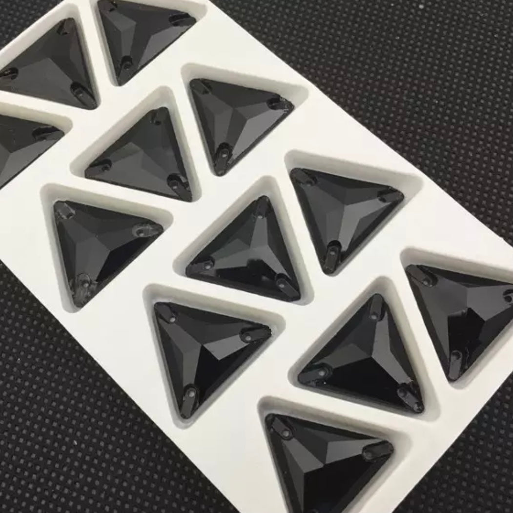 16mm Glass Triangles - See Color Options
