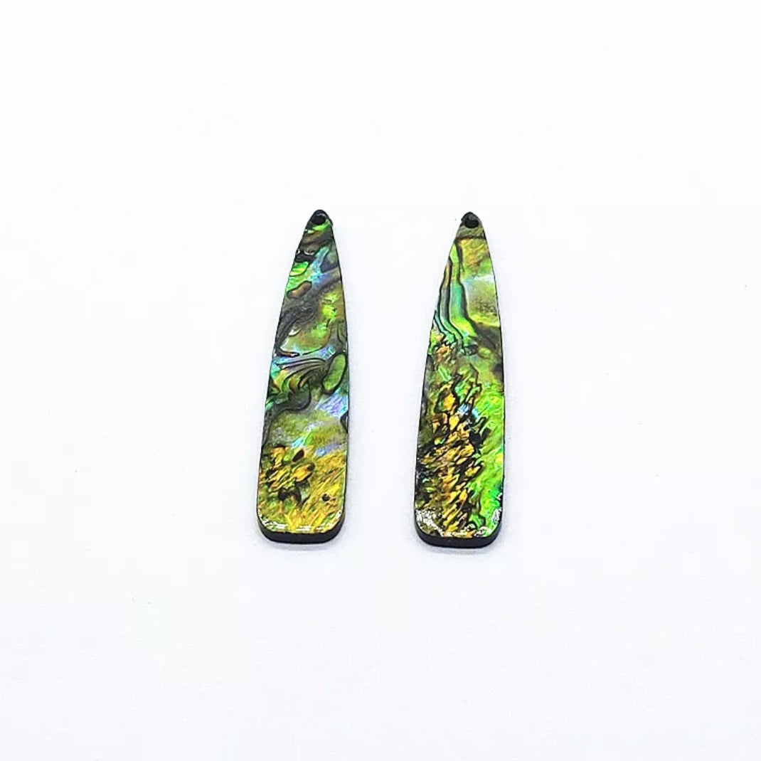 12*54mm Abalone Shell Long Teardrop - See Color Options