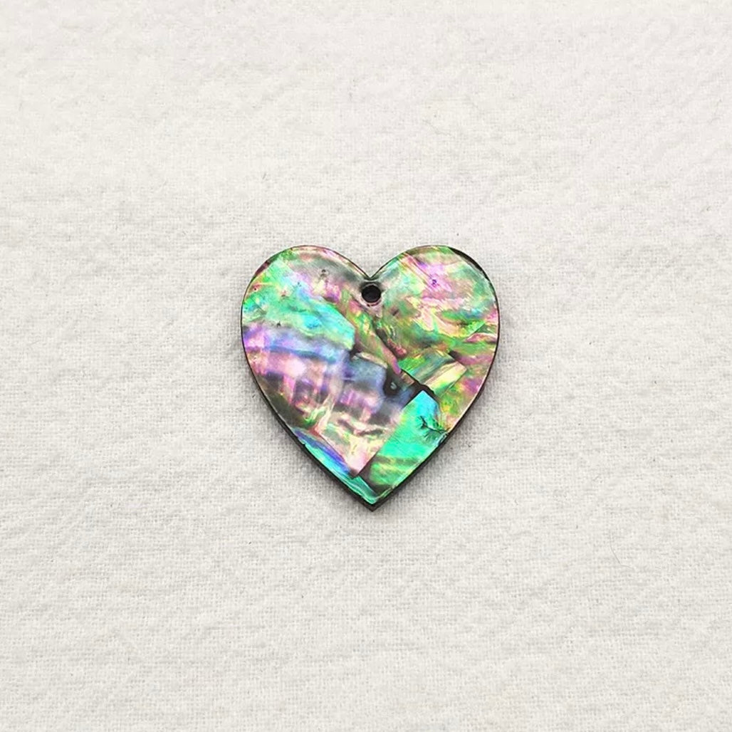 28*30mm Abalone Shell Heart Shape - See Color Options