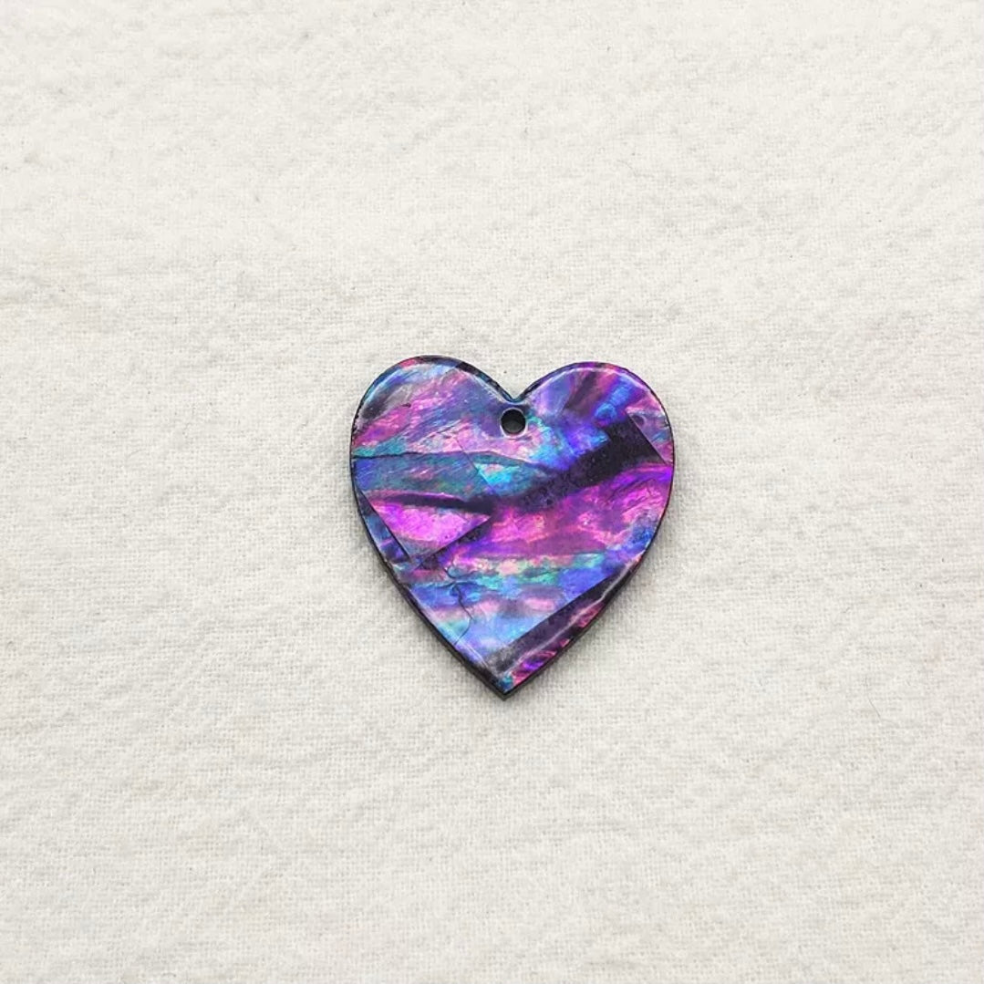 28*30mm Abalone Shell Heart Shape - See Color Options
