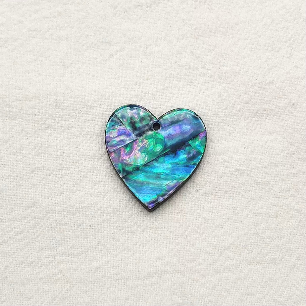 28*30mm Abalone Shell Heart Shape - See Color Options