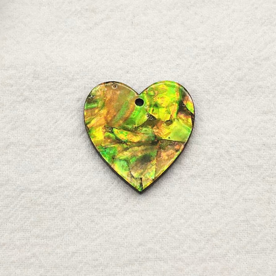 28*30mm Abalone Shell Heart Shape - See Color Options