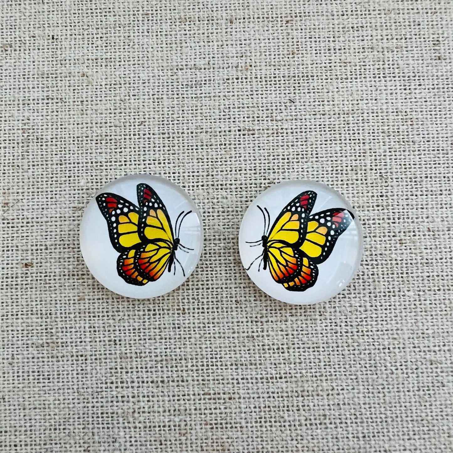 20mm Bugs with Background image in Glass, Glue on - See Color Options