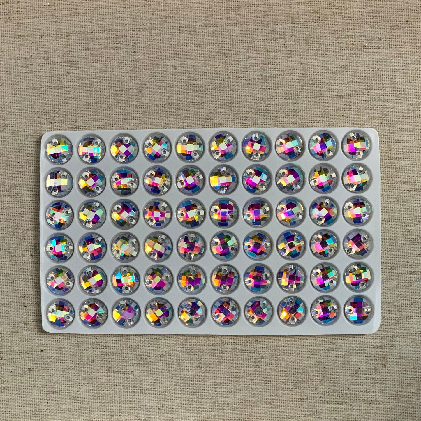 AB Glass Chess Board Rivoli, Sew On - See Size Options
