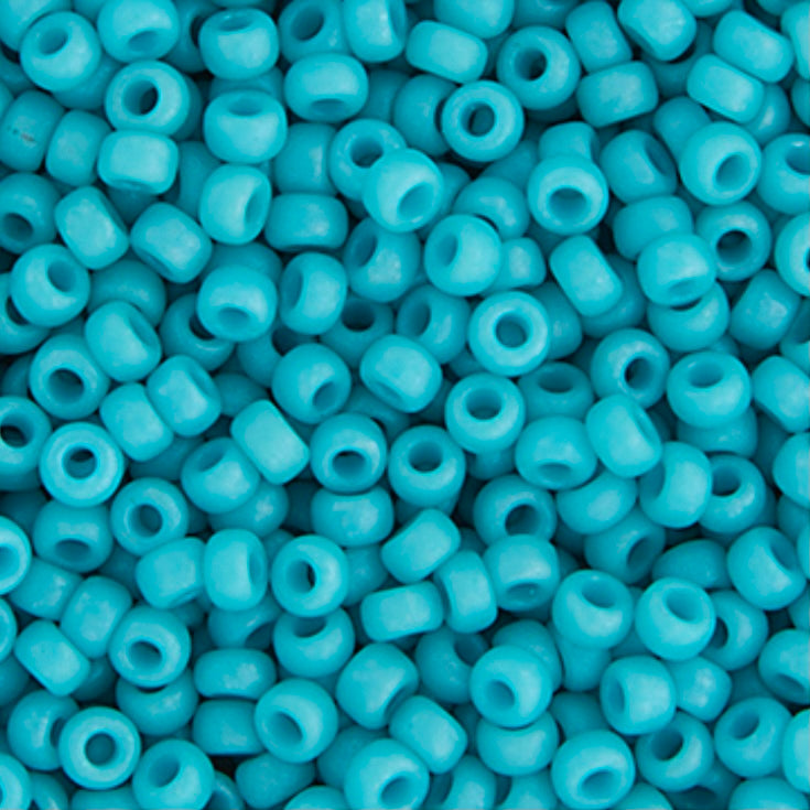Perlas de semillas Miyuki 11/0, color azul turquesa opaco, brillo mate, bolsa de 22 g