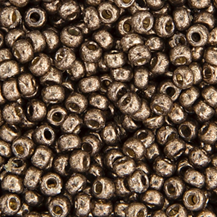 Cuentas de semillas Miyuki 11/0 Duracoat de peltre galvanizado