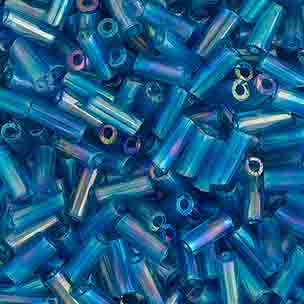#2 Bugles Preciosa Transparent Rainbow Aqua